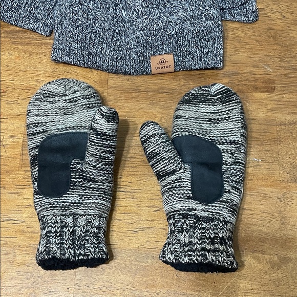 Gray Knit Scarf, Hat, and Mittens Set - Picture 4 of 4